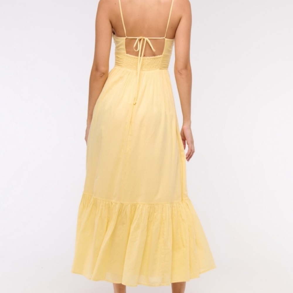 Yellow linen maxi dress - Picture 3 of 7